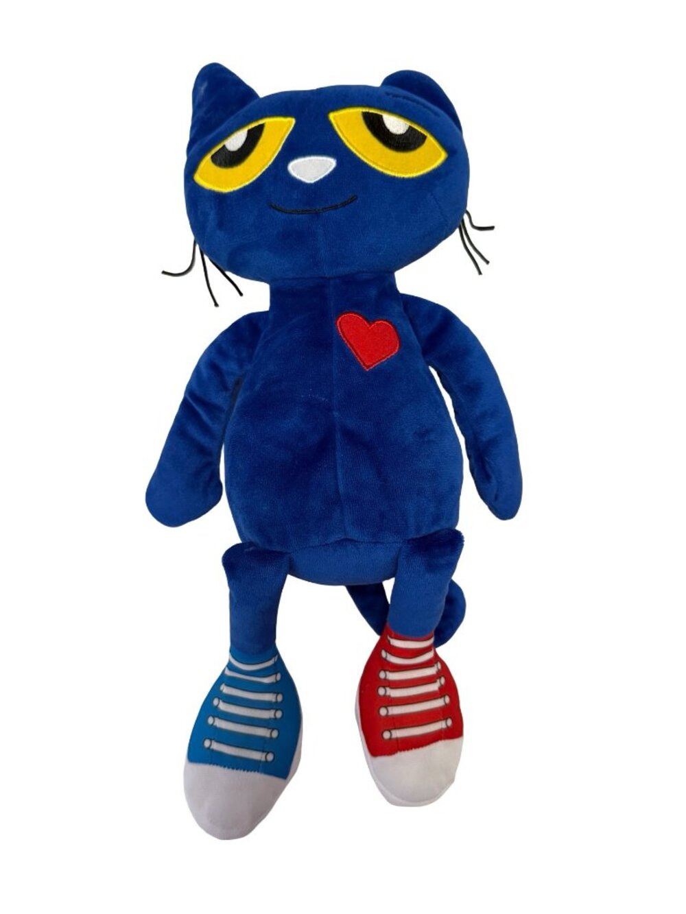 Vintage Kohl's Cares Pete the Cat Plush 14 Inch Blue Cat Red Heart Sneakers